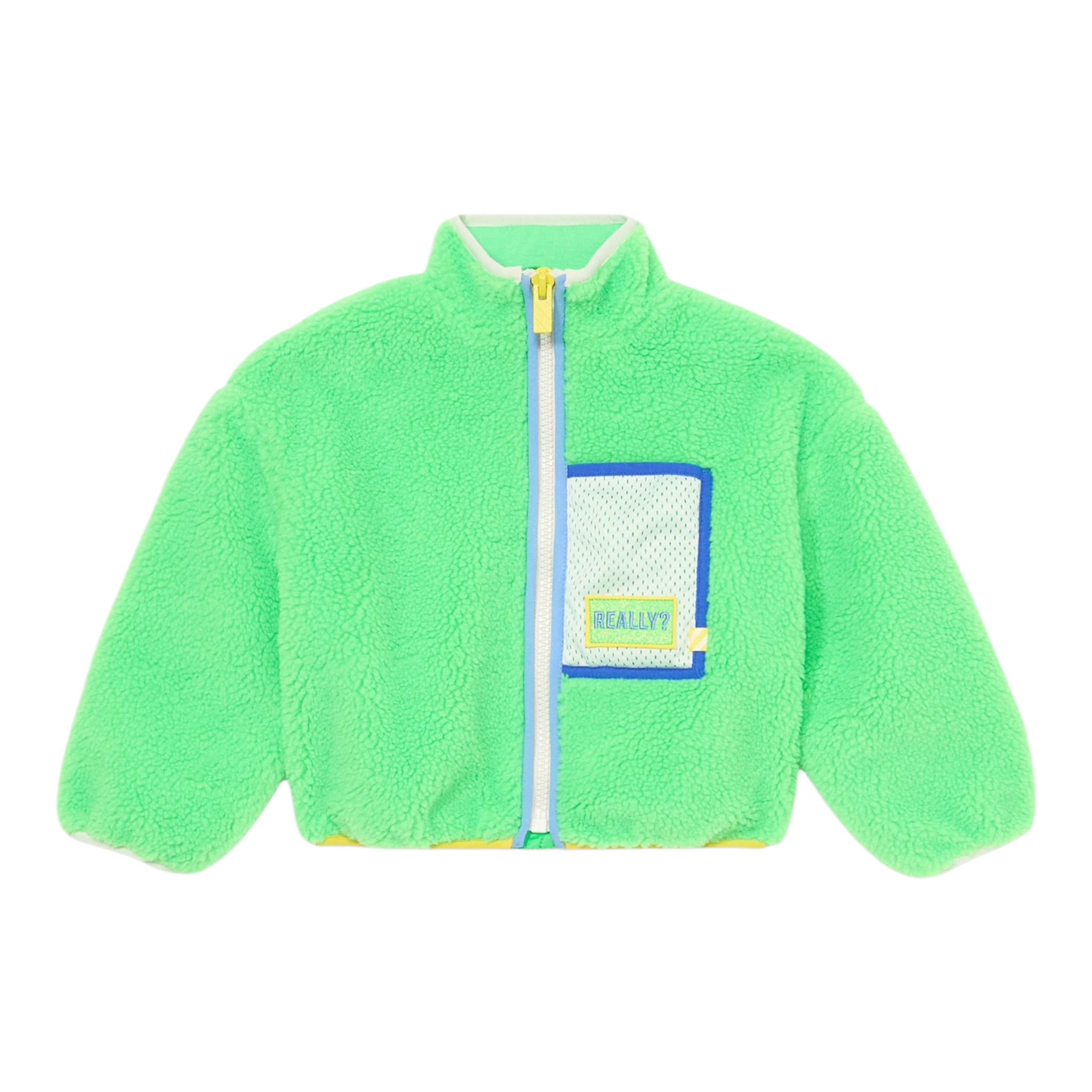 Billieblush Giubbino tinta unita con Zip Verde Fluo per Bambina U21174 VERDE FLUO BillIEBLUSH 
