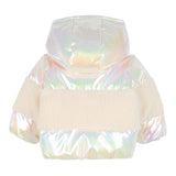 Billieblush Giubbino tinta unita con Cappuccoo E Pelliccia Panna per Bambina U21246J PANNA BillIEBLUSH 