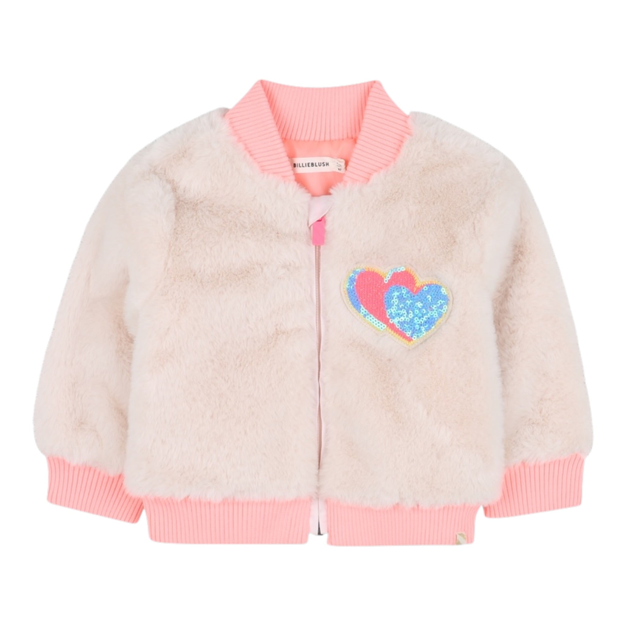 Billieblush Pelliccia tinta unita con Zip Rosa per Bambina U21251J ROSA BillIEBLUSH 