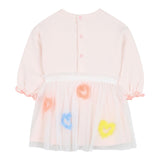 Billieblush Abito Manica Lunga tinta unita con Gonna Tulle Rosa per Neonata U21255 ROSA BillIEBLUSH 
