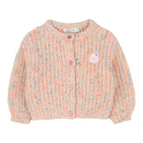 Billieblush Cardigan Multicolor con Applicazione Pesca per Neonata U21263X PESCA BillIEBLUSH 