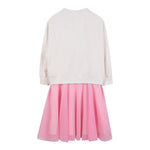 Billieblush Abito Bicolore con Tulle Modello Felpa Panna per Bambina U21293 PANNA BillIEBLUSH 