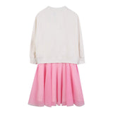 Billieblush Abito Bicolore con Tulle Modello Felpa Panna per Bambina U21293 PANNA BillIEBLUSH 