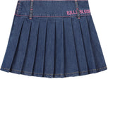 Billieblush Gonna In Denim tinta unita Blu per Bambina U21322 BLU BillIEBLUSH 