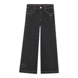 Billieblush Jeans tinta unita Modello Palazzo Nero per Neonata U21340NX NERO BillIEBLUSH 
