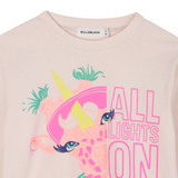 Billieblush Shirt Girocollo tinta unita con Brillantini Rosa per Neonata U21400 ROSA BillIEBLUSH 