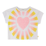 Billieblush T-Shirt Girocollo Tinta Unia con Paillettes Bianco per Bambina U21416 BIANCO BillIEBLUSH 