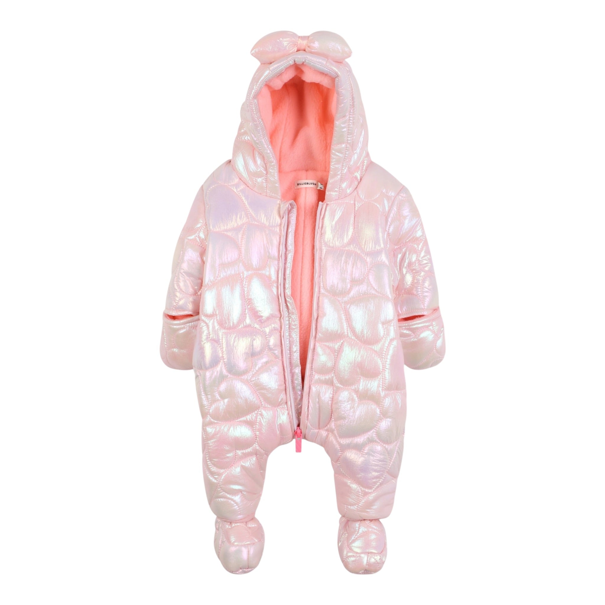 Billieblush Eskimo tinta unita con Cappuccio Rosa per Neonata U21439 ROSA BillIEBLUSH 