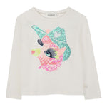 Billieblush Shirt Girocollo tinta unita con Paillettes Panna per Bambina U21610X PANNA BillIEBLUSH 