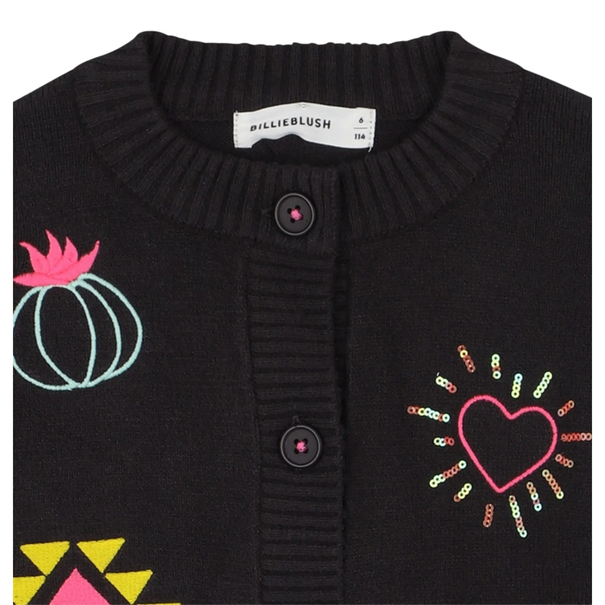 Billieblush Cardigan tinta unita con Ricami Grigio per Neonata U22389N GRIGIO BillIEBLUSH 