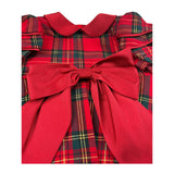 Bimbalo Abito Manica Lunga Fantasia Scozzese Rosso per Bambina 7872 ROSSO BIMBALO 