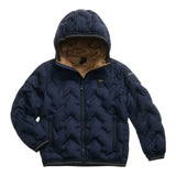 Blauer Giubbino tinta unita con Zip E Cappuccio Blu per Neonato 03400 BLU BLAUER 