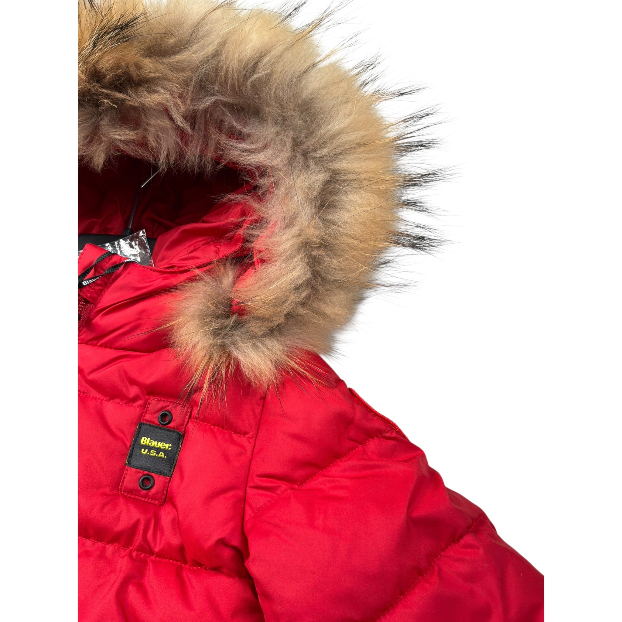 Blauer Giubbino tinta unita con Cappuccio Rosso per Neonato 23WBBXC2296 ROSSO BLAUER 