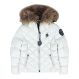 Blauer Giubbino tinta unita con Cappuccio Bianco per Bambina 23WBLGC03217 BIANCO BLAUER 