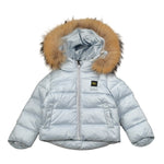 Blauer Giubbino tinta unita con Zip E Cappuccio Azzurro per Neonato 25WBBXC02450 AZZURRO BLAUER 