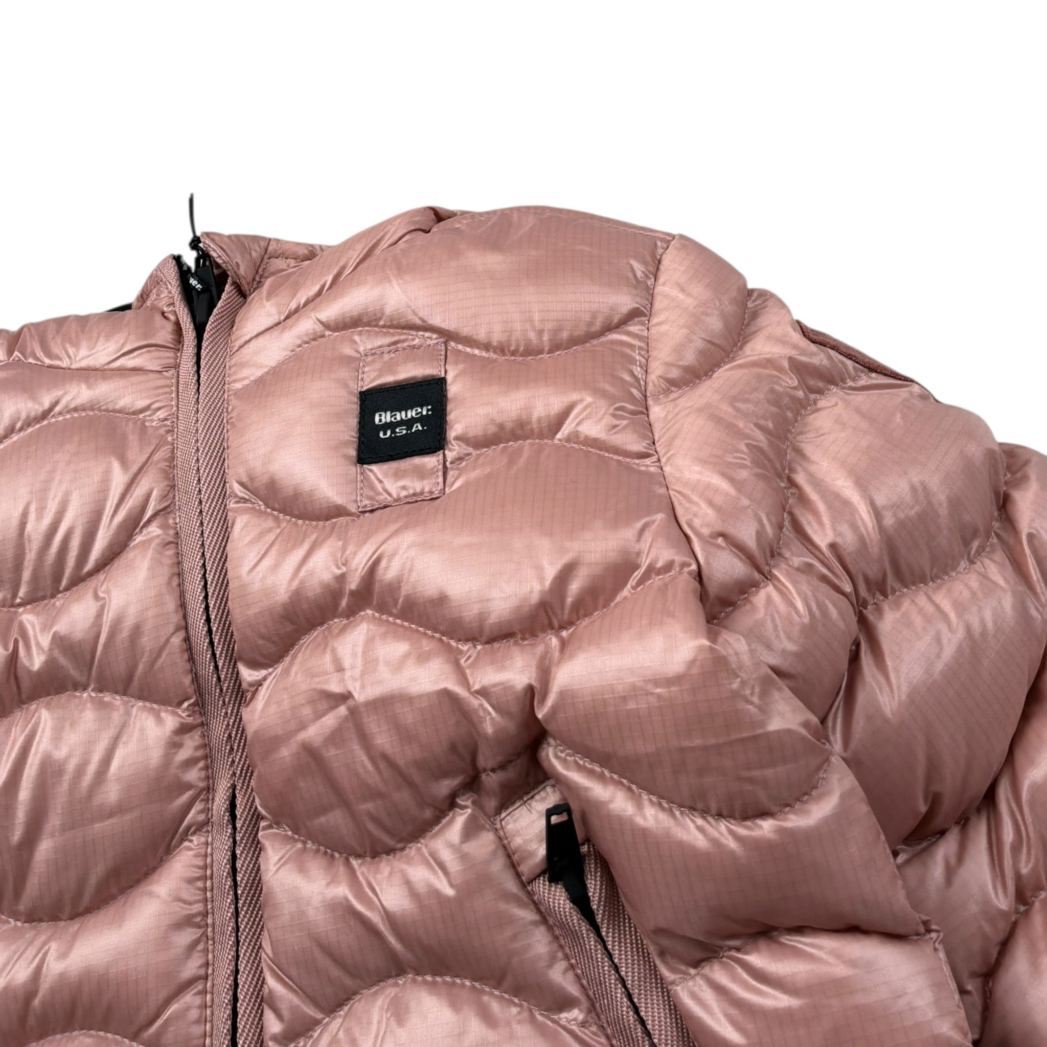 Blauer Giubbino tinta unita con Zip E Cappuccio Rosa per Neonato 25WBBXC02456 ROSA BLAUER 