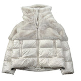 Blauer Giubbino tinta unita con Zip E Cappuccio Beige per Bambina 25WBLGC02411J BEIGE BLAUER 