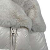 Blauer Giubbino tinta unita con Zip E Cappuccio Beige per Bambina 25WBLGC02411J BEIGE BLAUER 