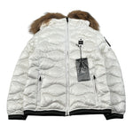 Blauer Giubbino tinta unita con Zip E Cappuccio Bianco per Neonata 25WBLGC03387N BIANCO BLAUER 
