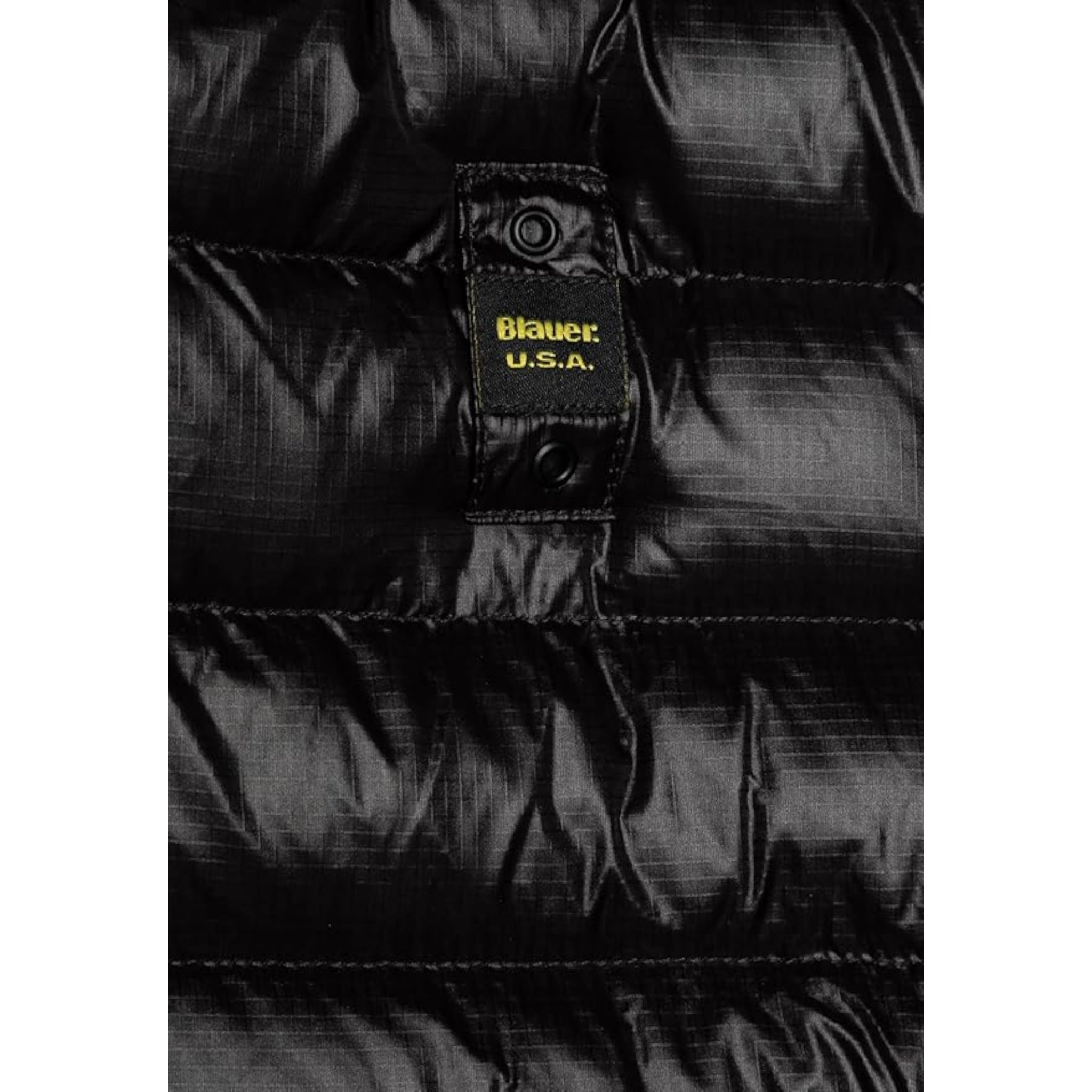 Blauer Giubbino tinta unita con Zip E Cappuccio Nero per Neonato 25WBLKC02426X NERO BLAUER 