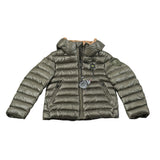 Blauer Giubbino tinta unita con Zip E Cappuccio Verde per Bambino 25WBLKC02426XX VERDE BLAUER 