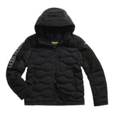 Blauer Giubbino tinta unita con Zip E Cappuccio Nero per Neonato 25WBLKC02451 NERO BLAUER 