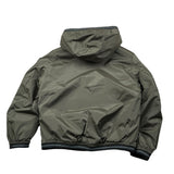 Blauer Giubbino tinta unita con Zip E Cappuccio Verde per Bambino 25WBLKC11416 VERDE BLAUER 