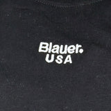 Blauer Shirt tinta unita con Stampa Nero per Bambino 25WBLKH01476J NERO BLAUER 