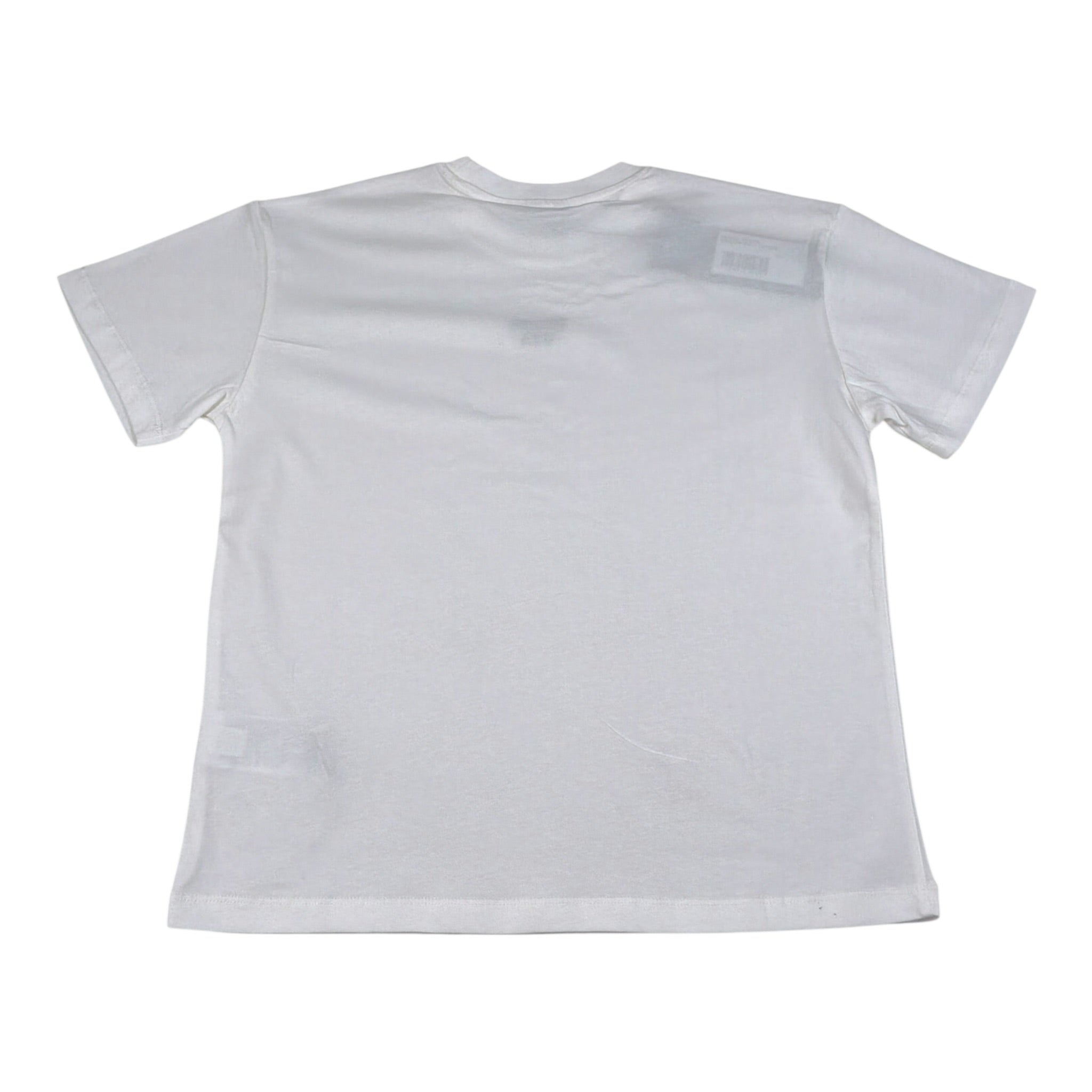 Blauer T-Shirt tinta unita con Stampa Bianco per Bambino 25WBLKH02477J BIANCO BLAUER 