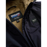 Blauer Giubbino tinta unita con Zip E Cappuccio Blu per Neonato EDITHM BLU BLAUER 