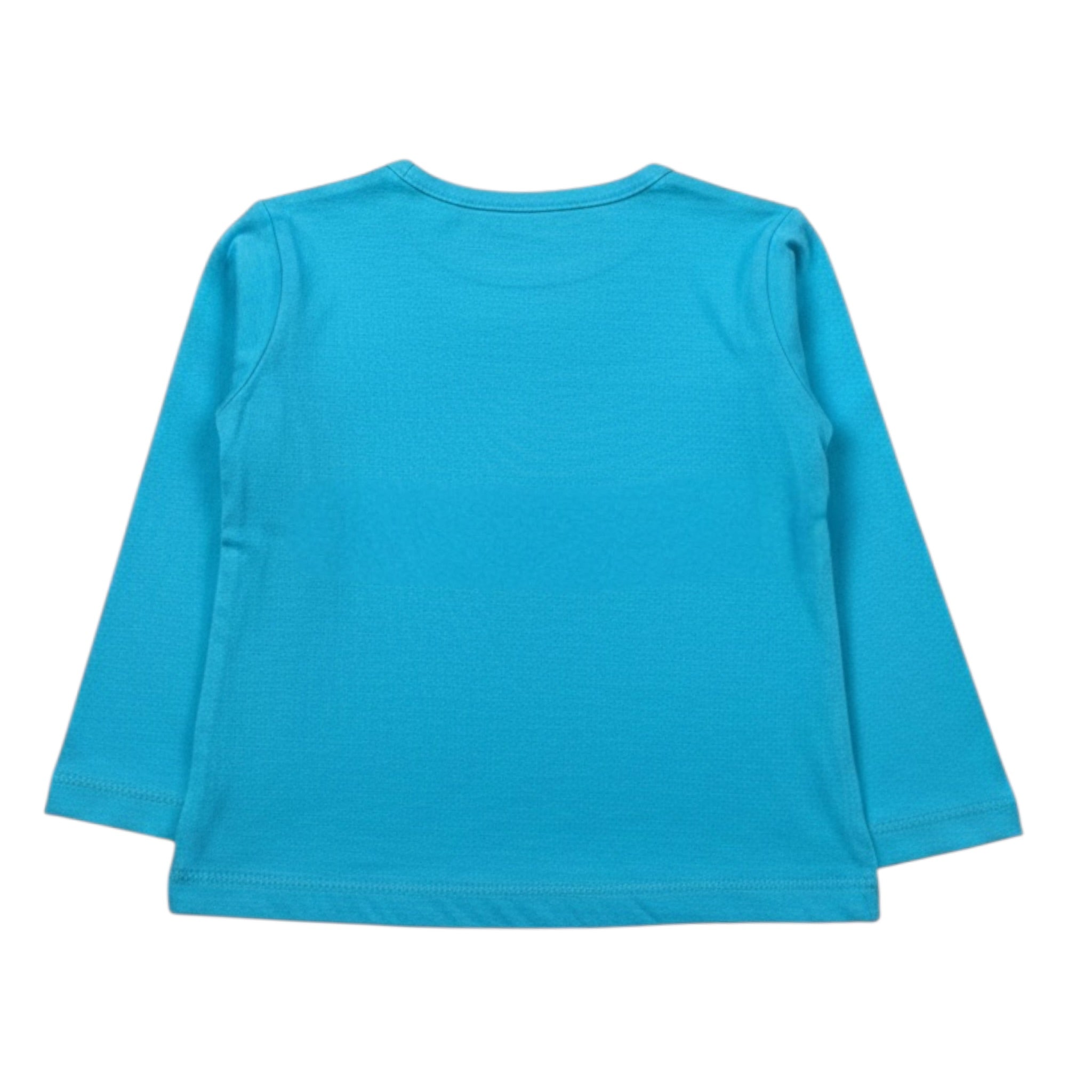 Boboli Shirt Girocollo tinta unita con Stampa Azzurro per Neonato 143222 AZZURRO BOBOLI 