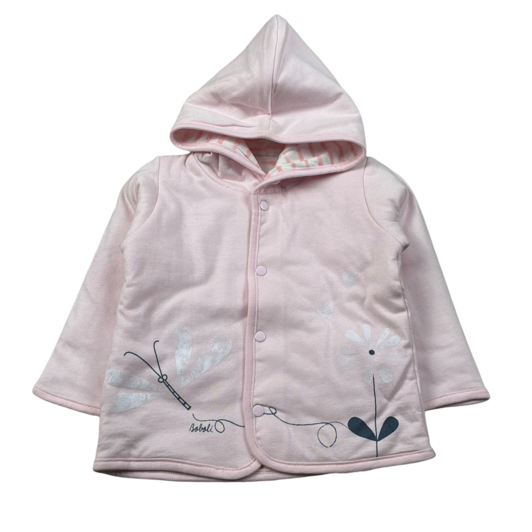 Boboli Giubbino tinta unita con Cappuccio Rosa per Neonata 193025 ROSA BOBOLI 