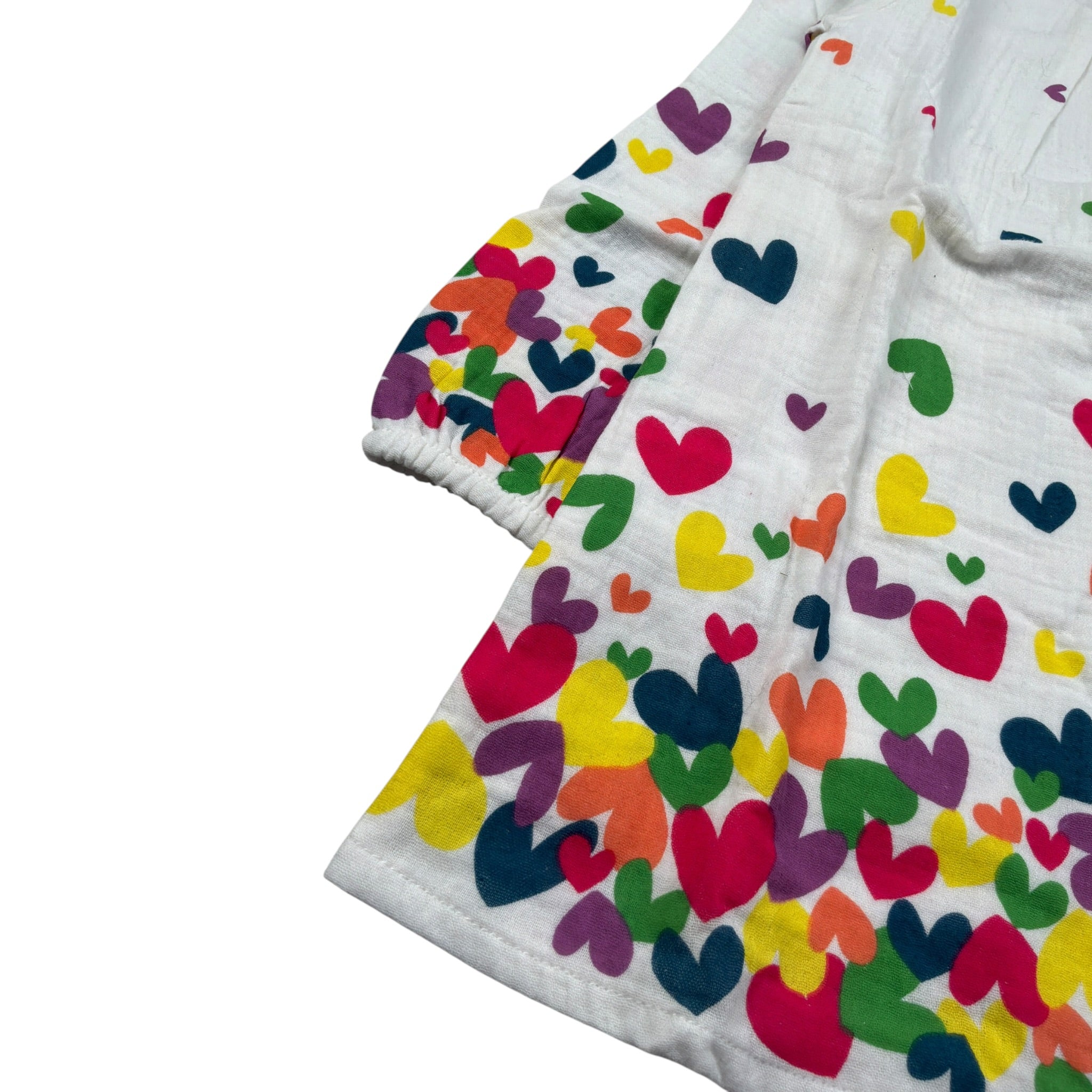 Boboli Abito Manica Lunga tinta unita con Stampe Bianco per Bambina 238014 BIANCO BOBOLI 