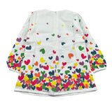 Boboli Abito Manica Lunga tinta unita con Stampe Bianco per Neonata 238014N BIANCO BOBOLI 