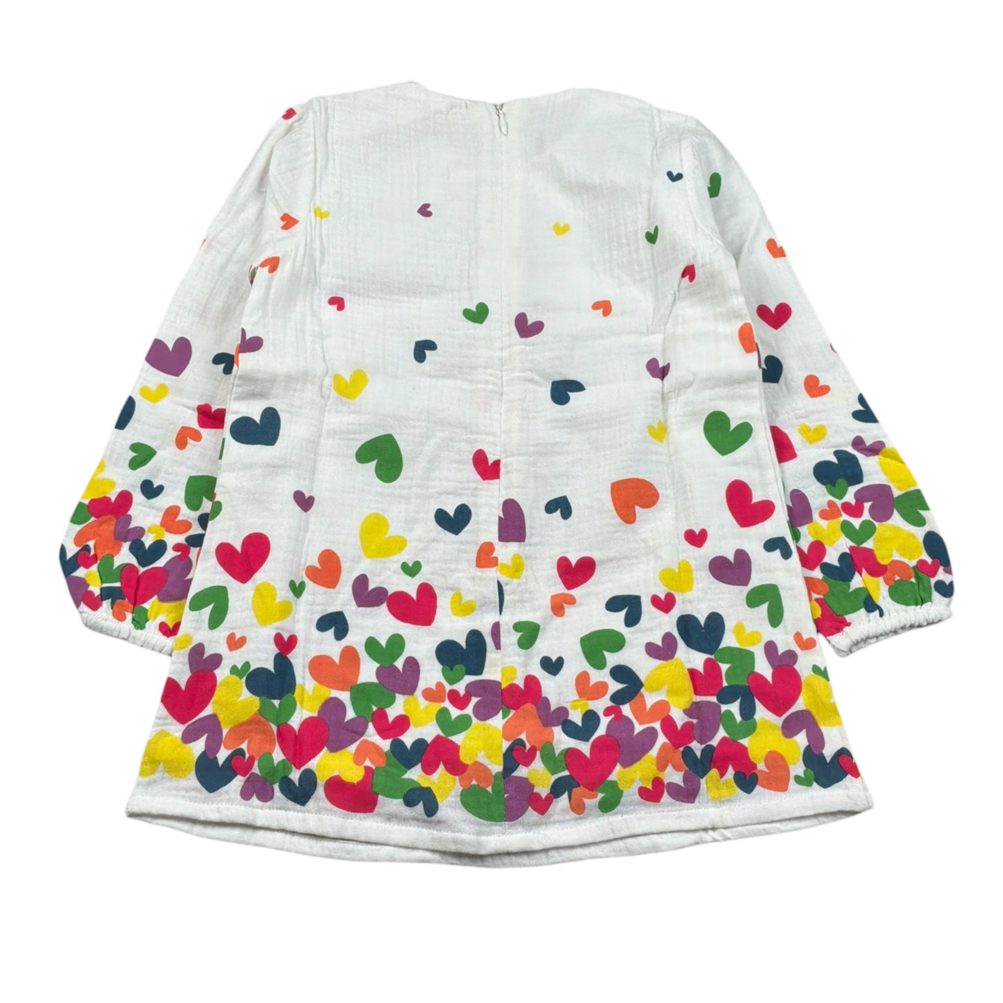 Boboli Abito Manica Lunga tinta unita con Stampe Bianco per Neonata 238014N BIANCO BOBOLI 