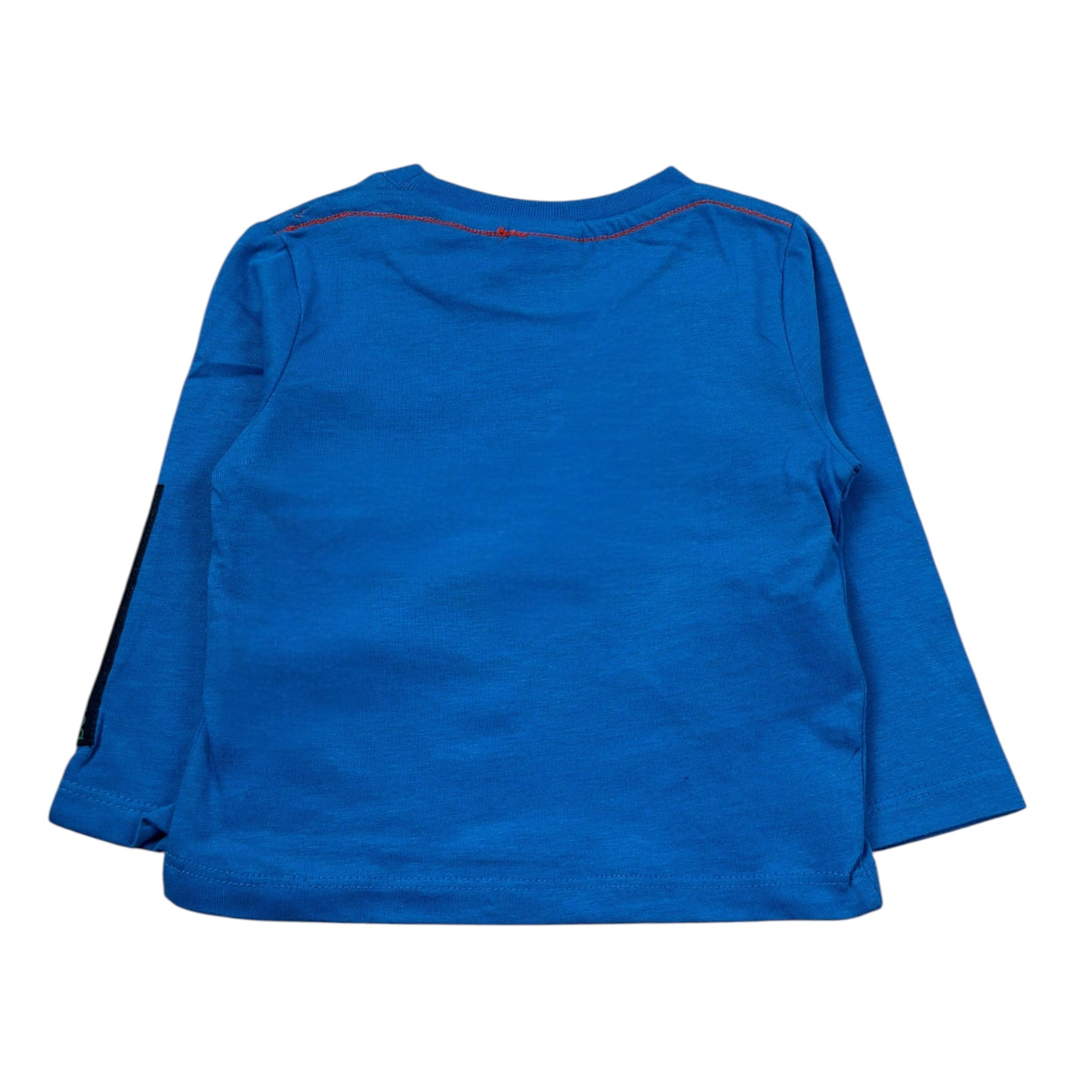 Boboli Shirt Girocollo tinta unita con Stampa Blu per Neonato 313096 BLU BOBOLI 