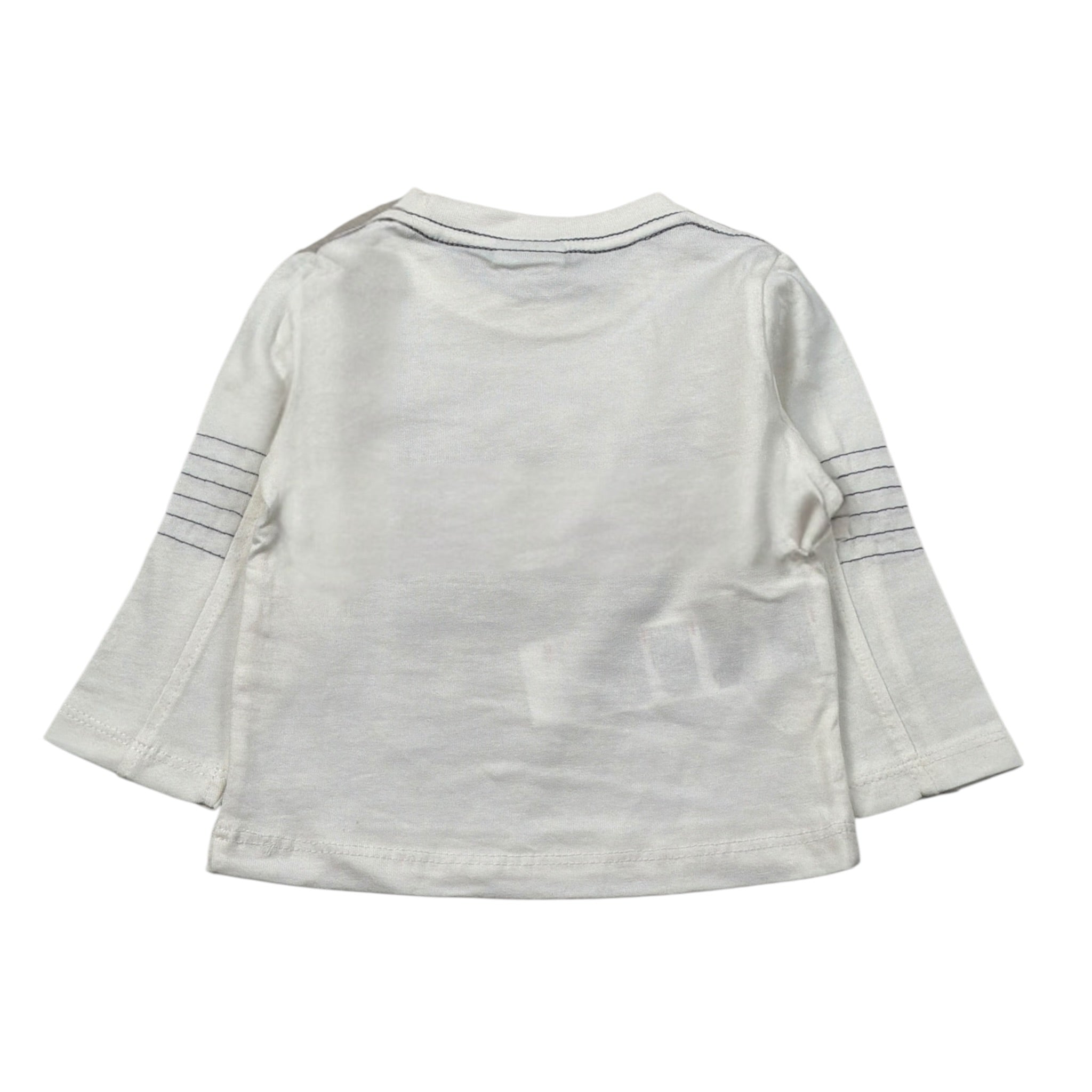 Boboli Shirt Girocollo tinta unita con Stampa Bianco per Neonato 323064 BIANCO BOBOLI 