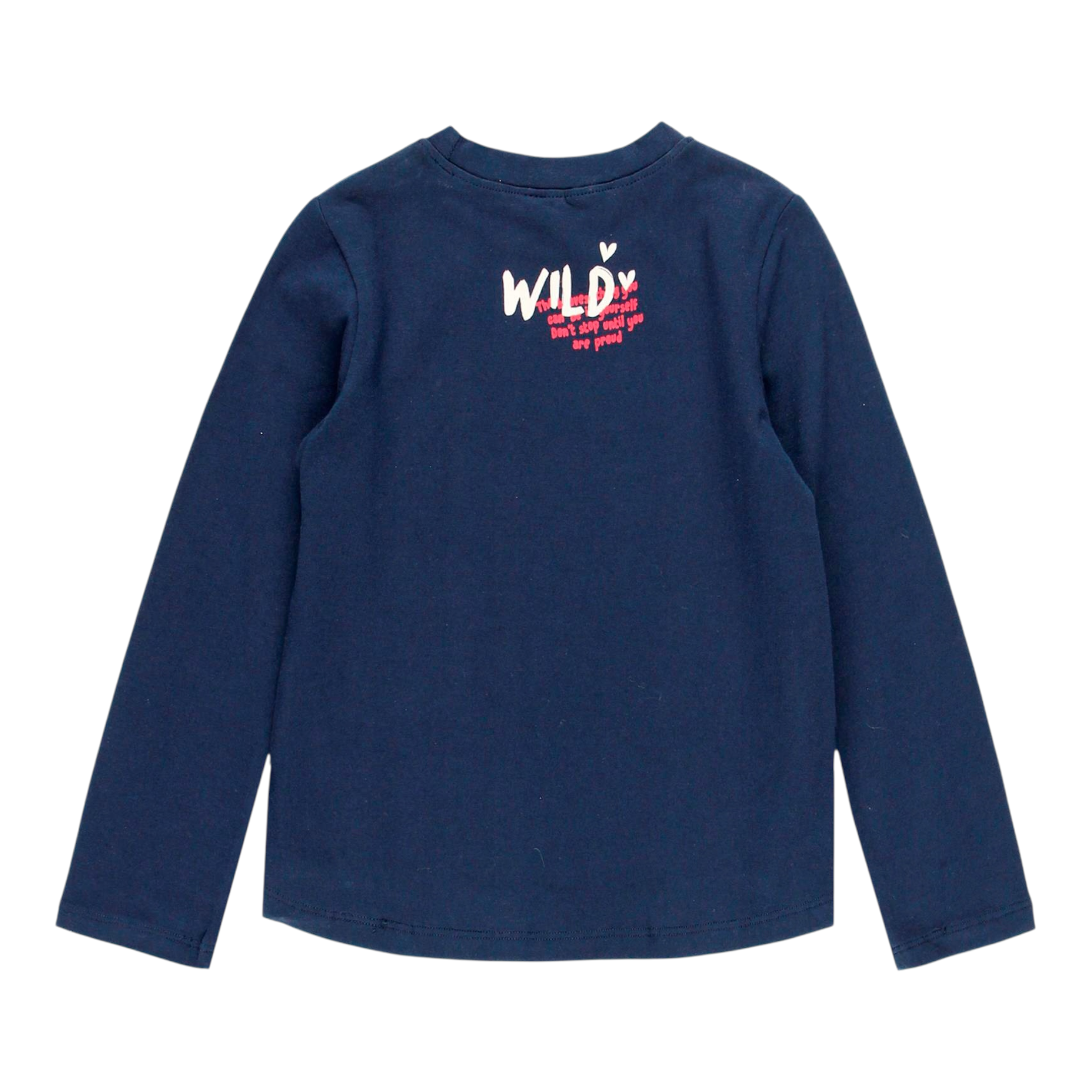 Boboli Shirt Girocollo tinta unita con Stampe Blu per Bambina 408136 BLU BOBOLI 