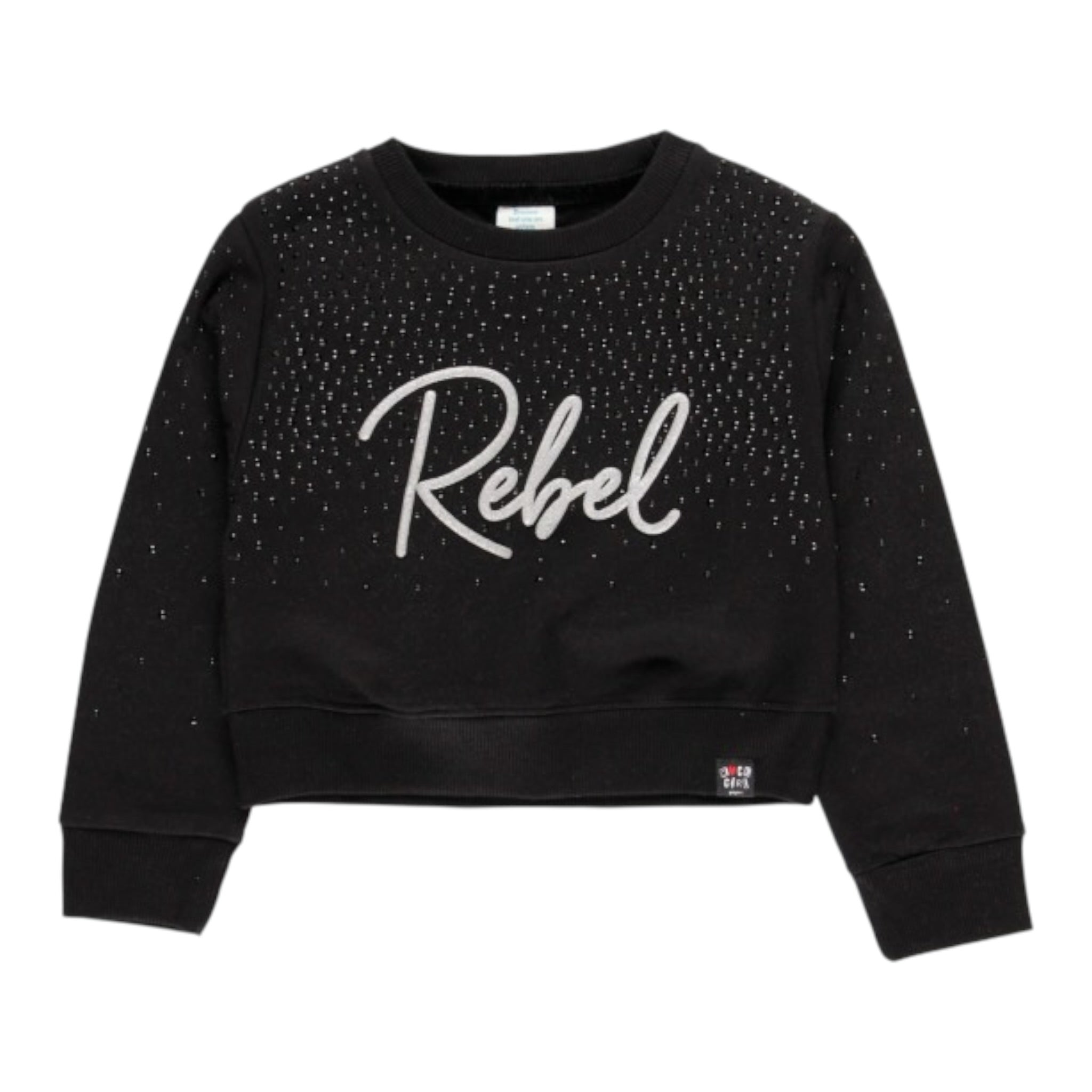 Boboli Felpa Chiusa Girocollo tinta unita Nero per Bambina 433178 NERO BOBOLI 