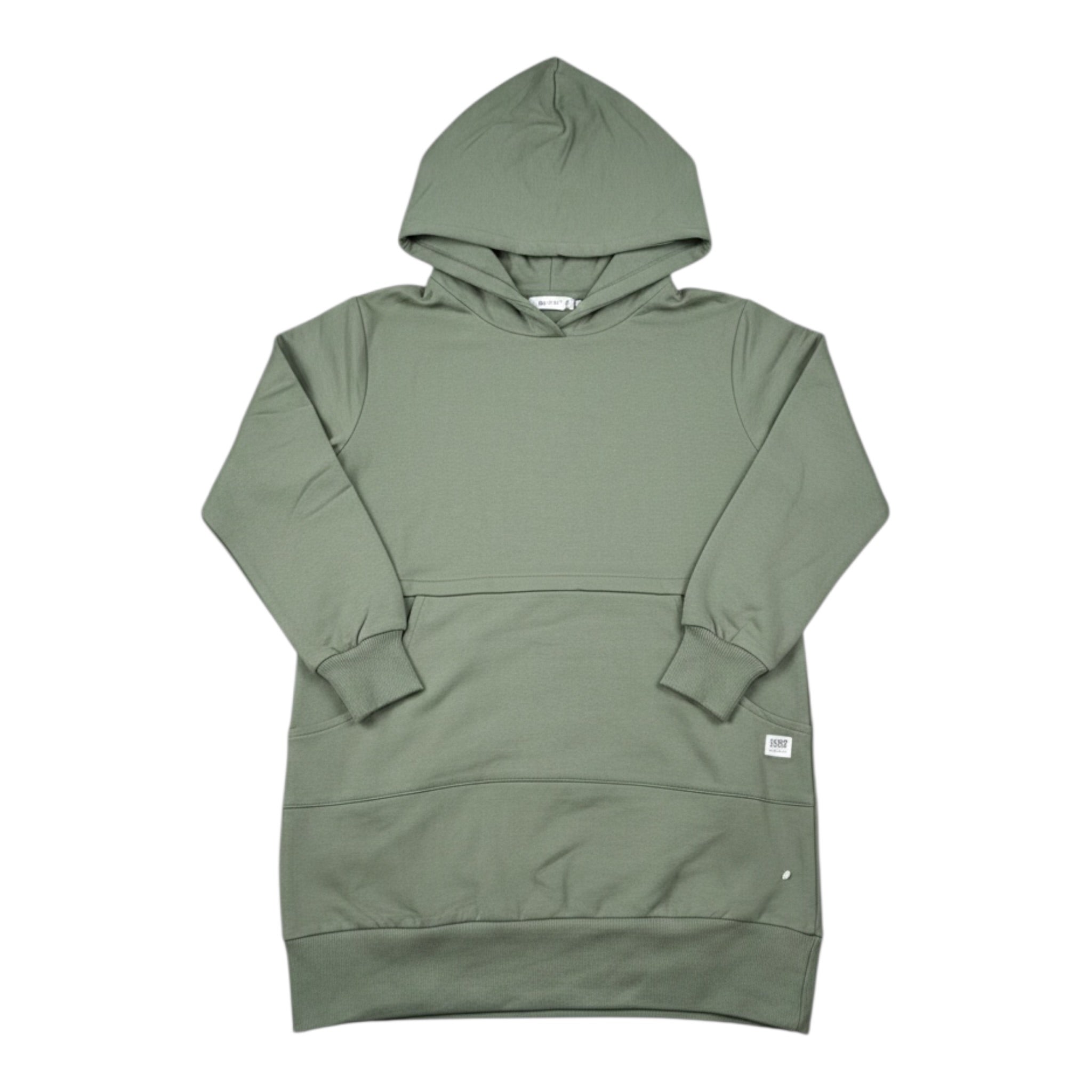 Boboli Abito Felpa con Cappuccio tinta unita Verde per Bambina 437059 VERDE BOBOLI 