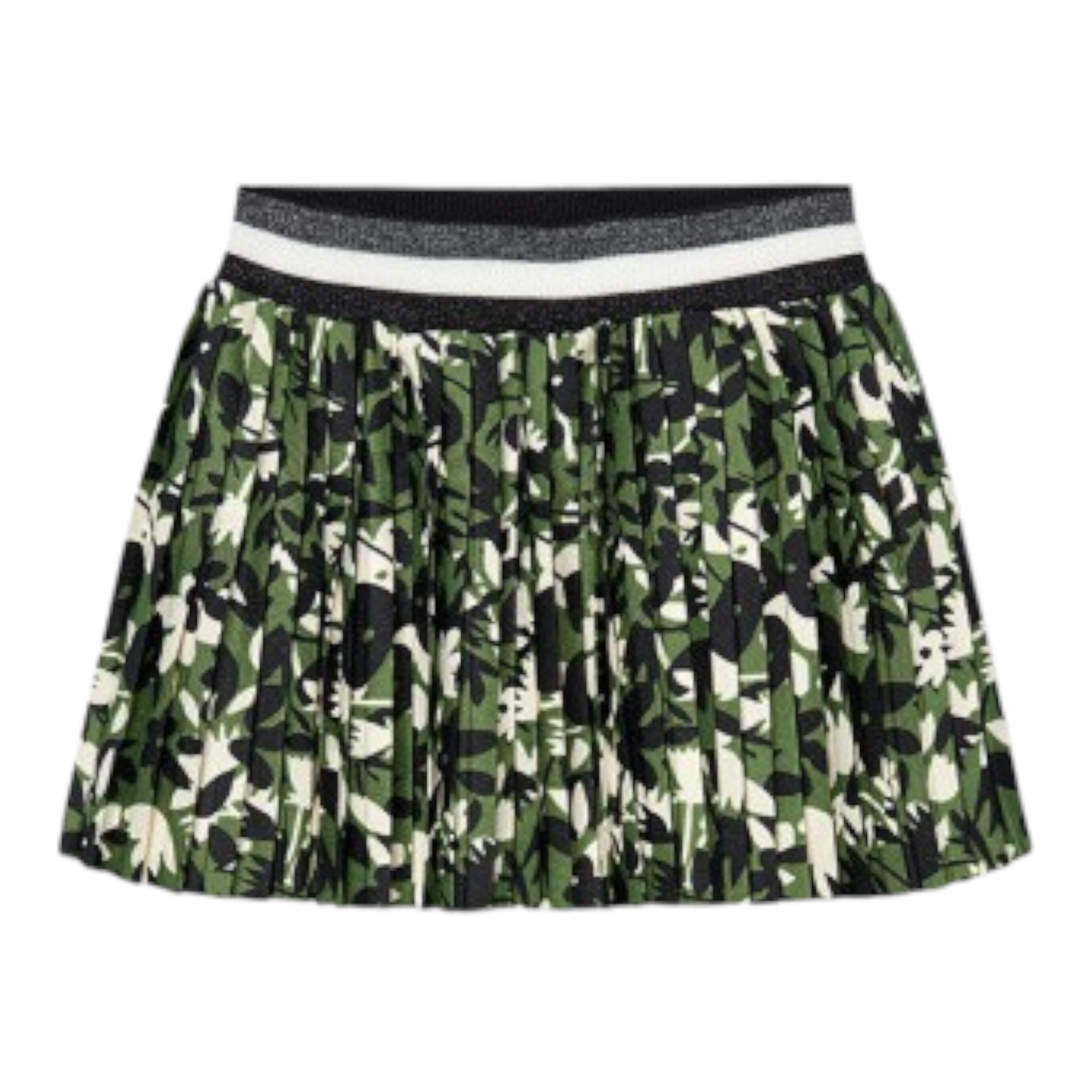 Boboli Gonna Stampa Fantasia con Elastico In Vita Verde per Bambina 437093 VERDE BOBOLI 