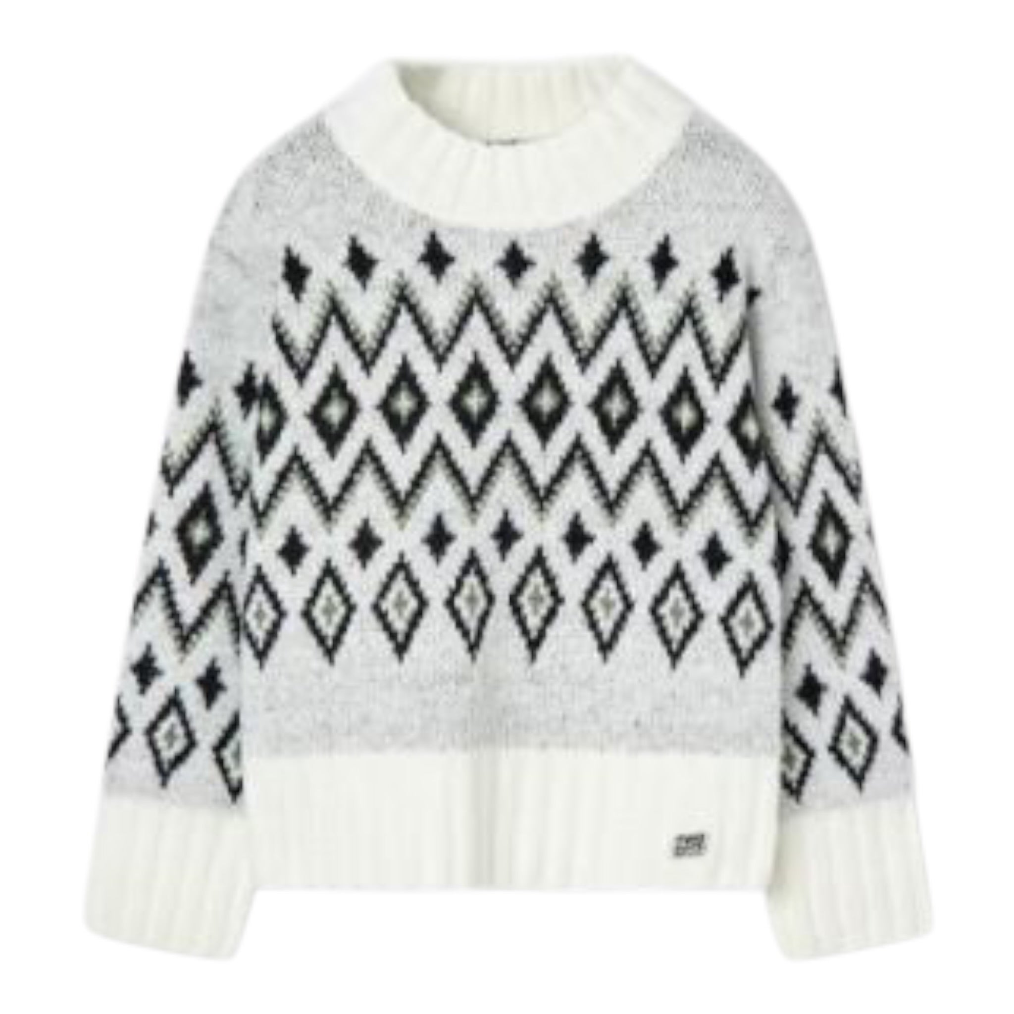 Boboli Maglia Mezzocollo tinta unita Panna per Bambina 437161 PANNA BOBOLI 