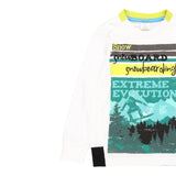 Boboli Shirt Girocollo tinta unita con Stampa Bianco per Bambino 513021 BIANCO BOBOLI 