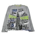 Boboli Shirt Girocollo tinta unita con Stampa Grigio per Bambino 518082 GRIGIO BOBOLI 