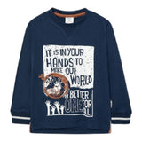 Boboli Shirt Girocollo tinta unita Blu per Bambino 527048 BLU BOBOLI 