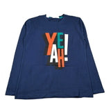 Boboli Shirt Girocollo tinta unita con Stampa Blu per Bambino 598068 BLU BOBOLI 