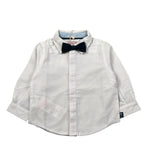 Boboli Camicia Manica Lunga tinta unita con Papillon Bianco per Neonato 716082 BIANCO BOBOLI 