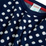 Boboli Abito Manica Lunga tinta unita Blu per Bambina 727286 BLU BOBOLI 