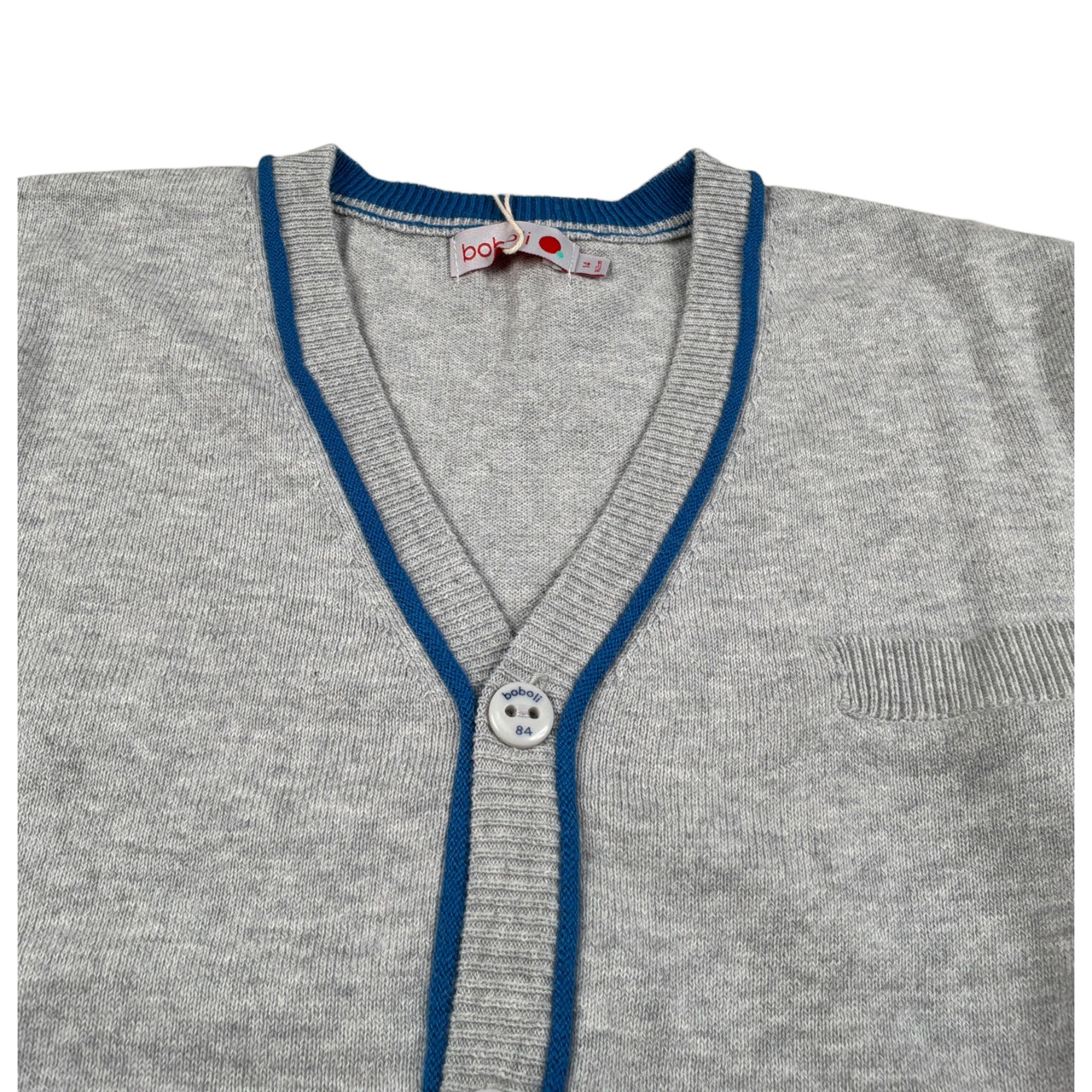 Boboli Cardigan tinta unita Grigio per Bambino 736264 GRIGIO BOBOLI 