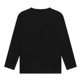 Boss Shirt Girocollo tinta unita con Stampa Nero per Bambino J25P25 NERO BOSS 